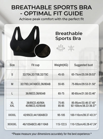 Breathable sports bra