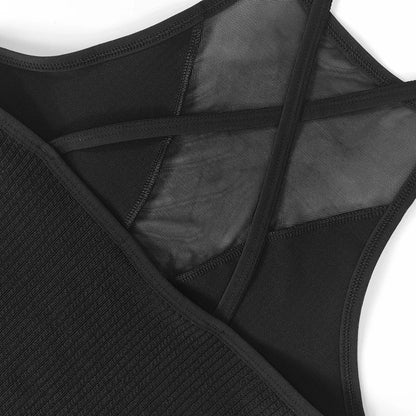 Sexy Mesh Backless Corset Crop Top