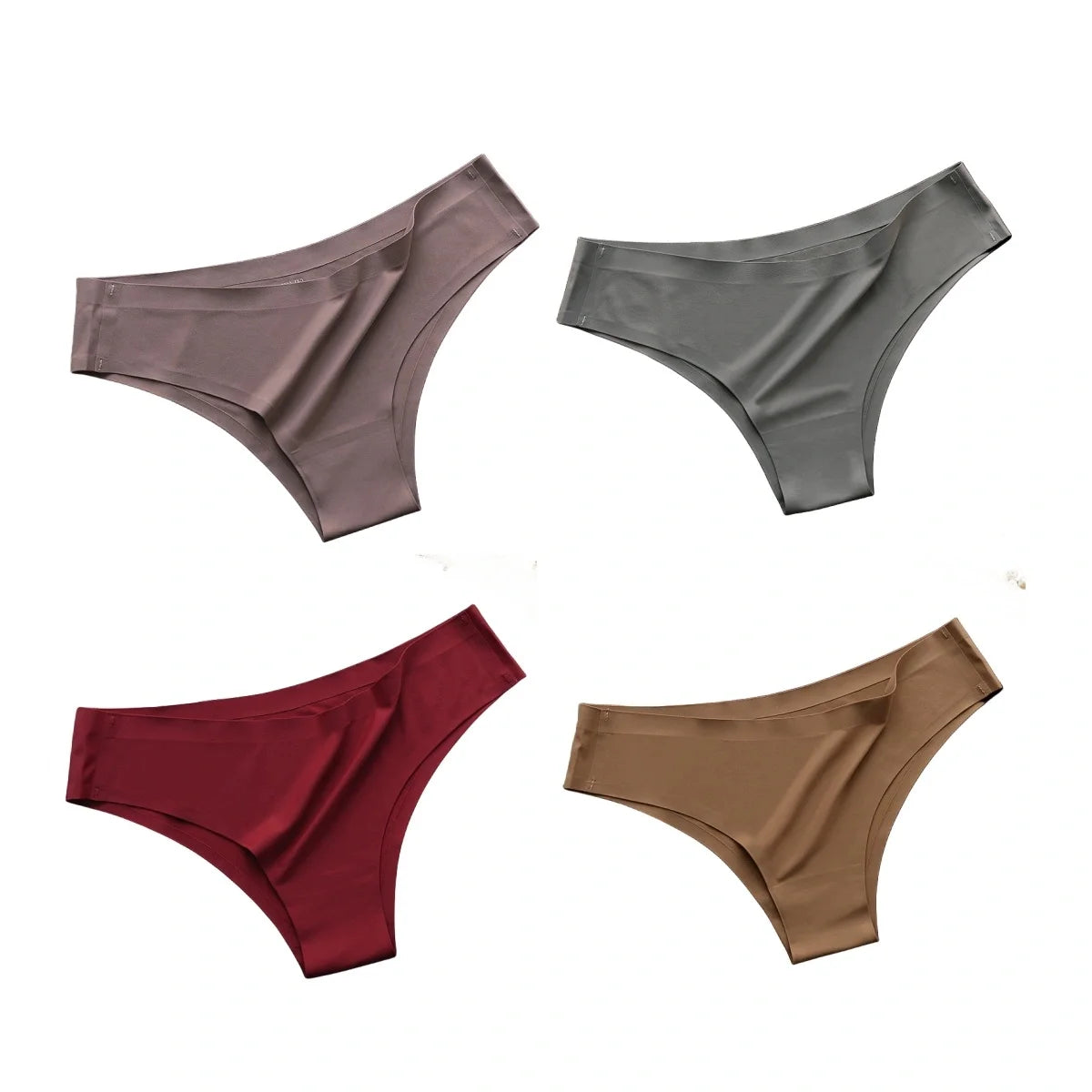 4-Pack Ice Silk Seamless G-String Panties