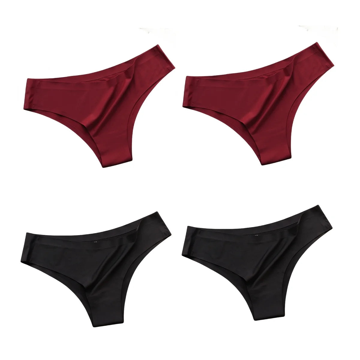 4-Pack Ice Silk Seamless G-String Panties
