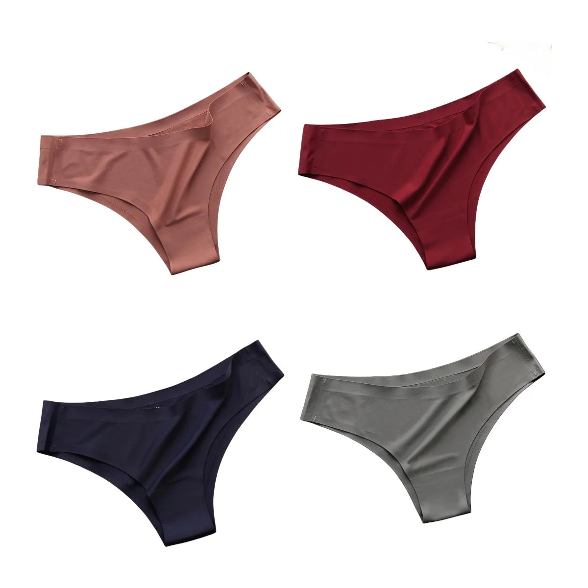 4-Pack Ice Silk Seamless G-String Panties
