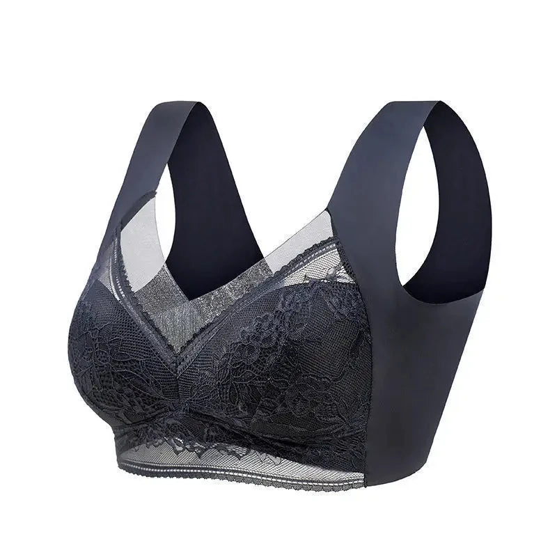 Plus Size Ice Silk Seamless Push-Up Bra