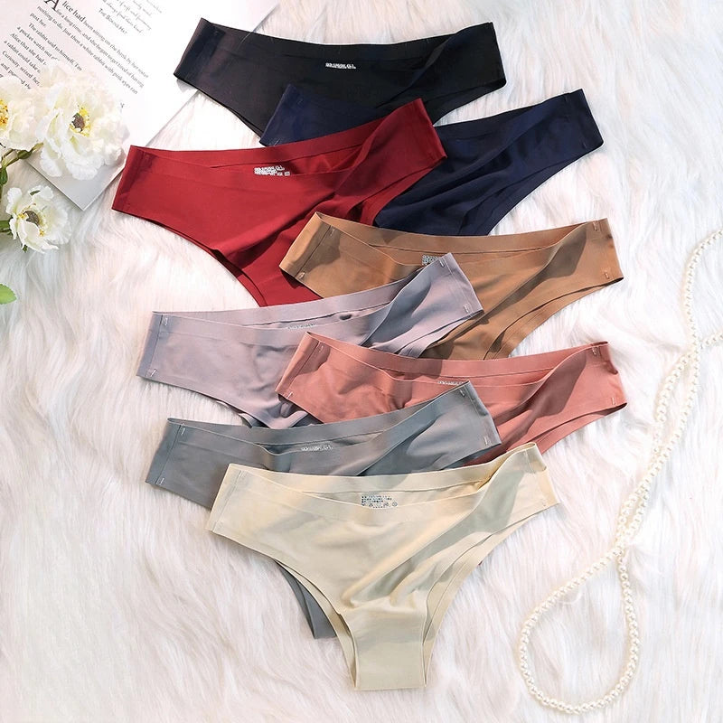 4-Pack Ice Silk Seamless G-String Panties