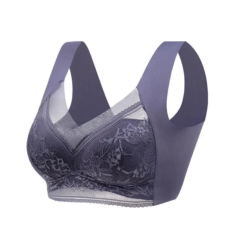 Plus Size Ice Silk Seamless Push-Up Bra