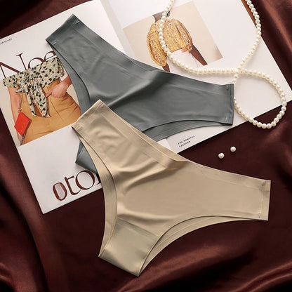 4-Pack Ice Silk Seamless G-String Panties