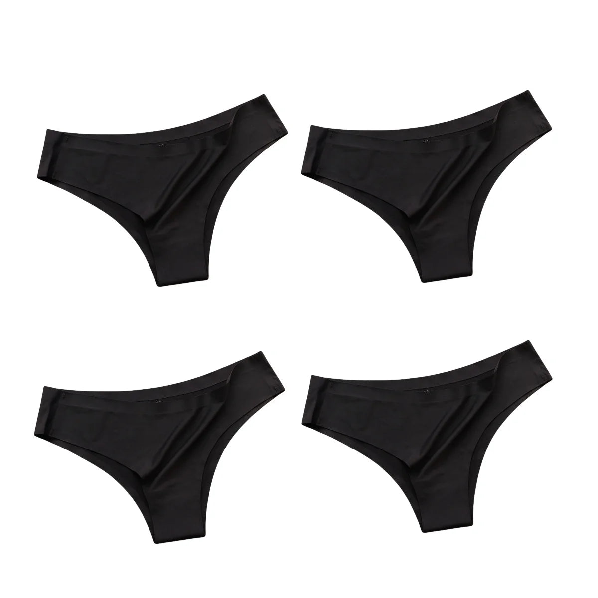 4-Pack Ice Silk Seamless G-String Panties