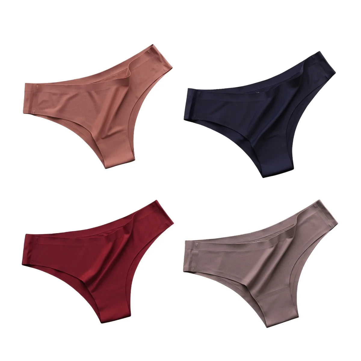 4-Pack Ice Silk Seamless G-String Panties