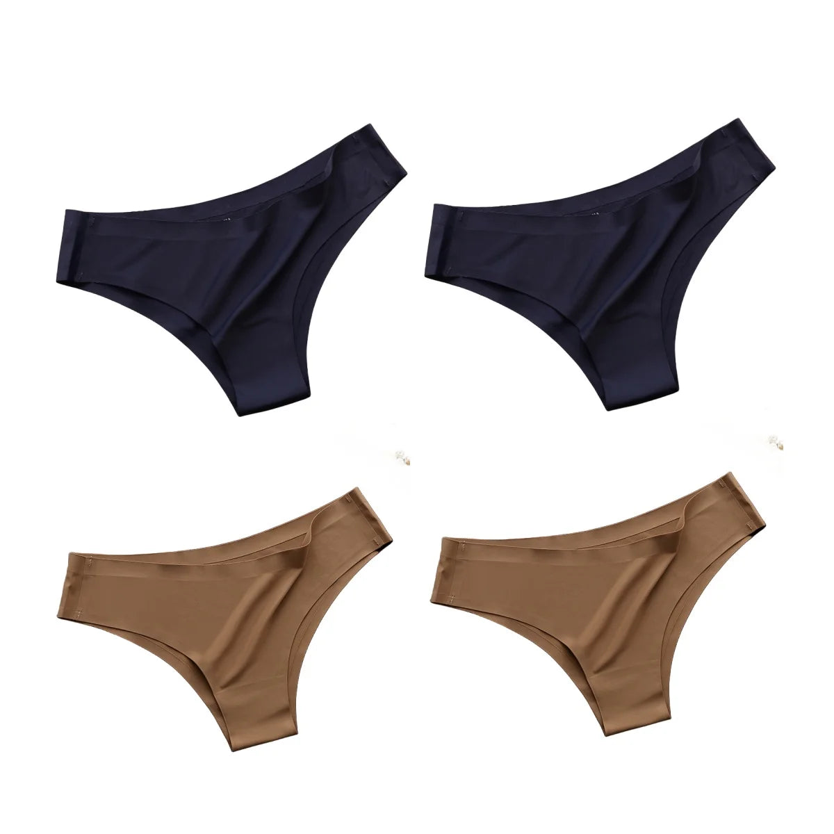 4-Pack Ice Silk Seamless G-String Panties