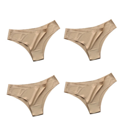 4-Pack Ice Silk Seamless G-String Panties