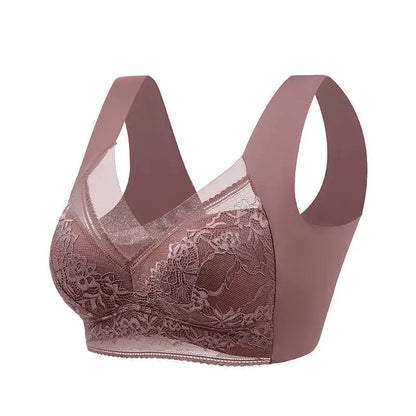 Plus Size Ice Silk Seamless Push-Up Bra