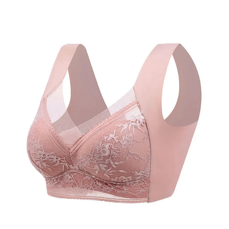 Plus Size Ice Silk Seamless Push-Up Bra