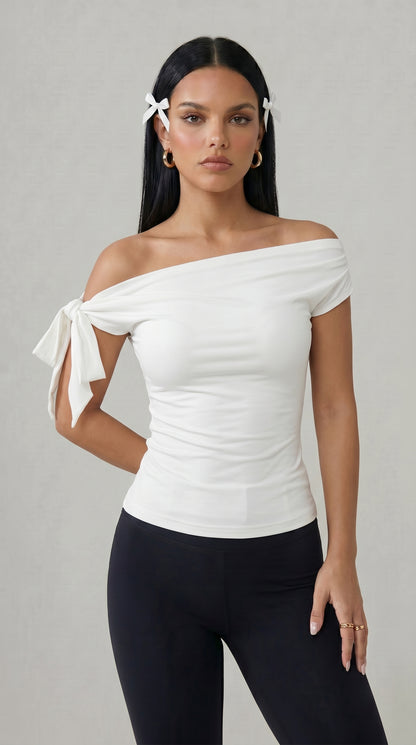 Asymmetric One-Shoulder Crop Top
