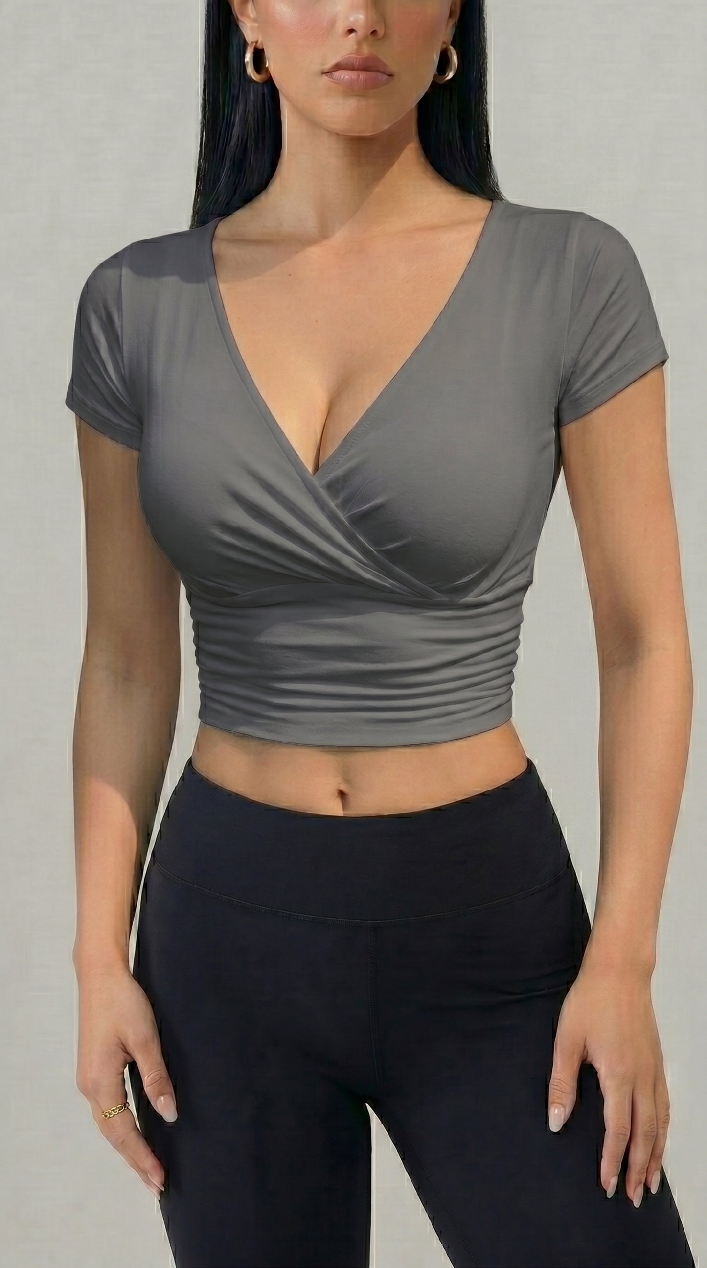 Y2K V-Neck Corset Crop Top