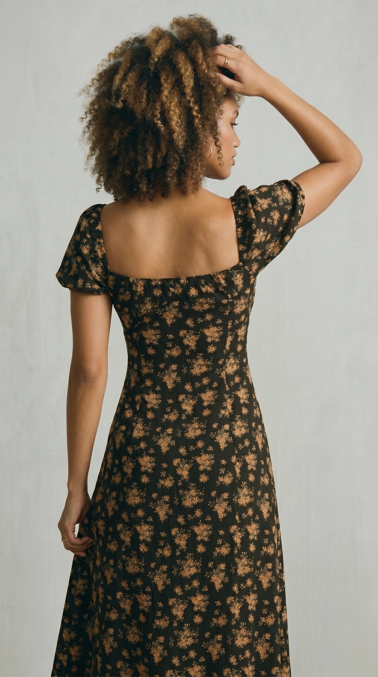 Floral Spaghetti Strap Bodycon Midi Dress