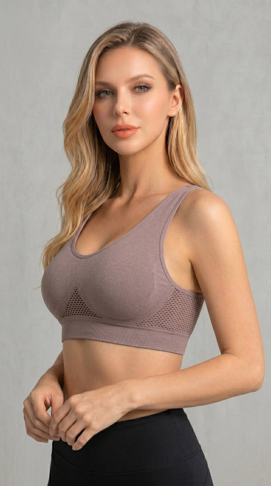 Breathable sports bra