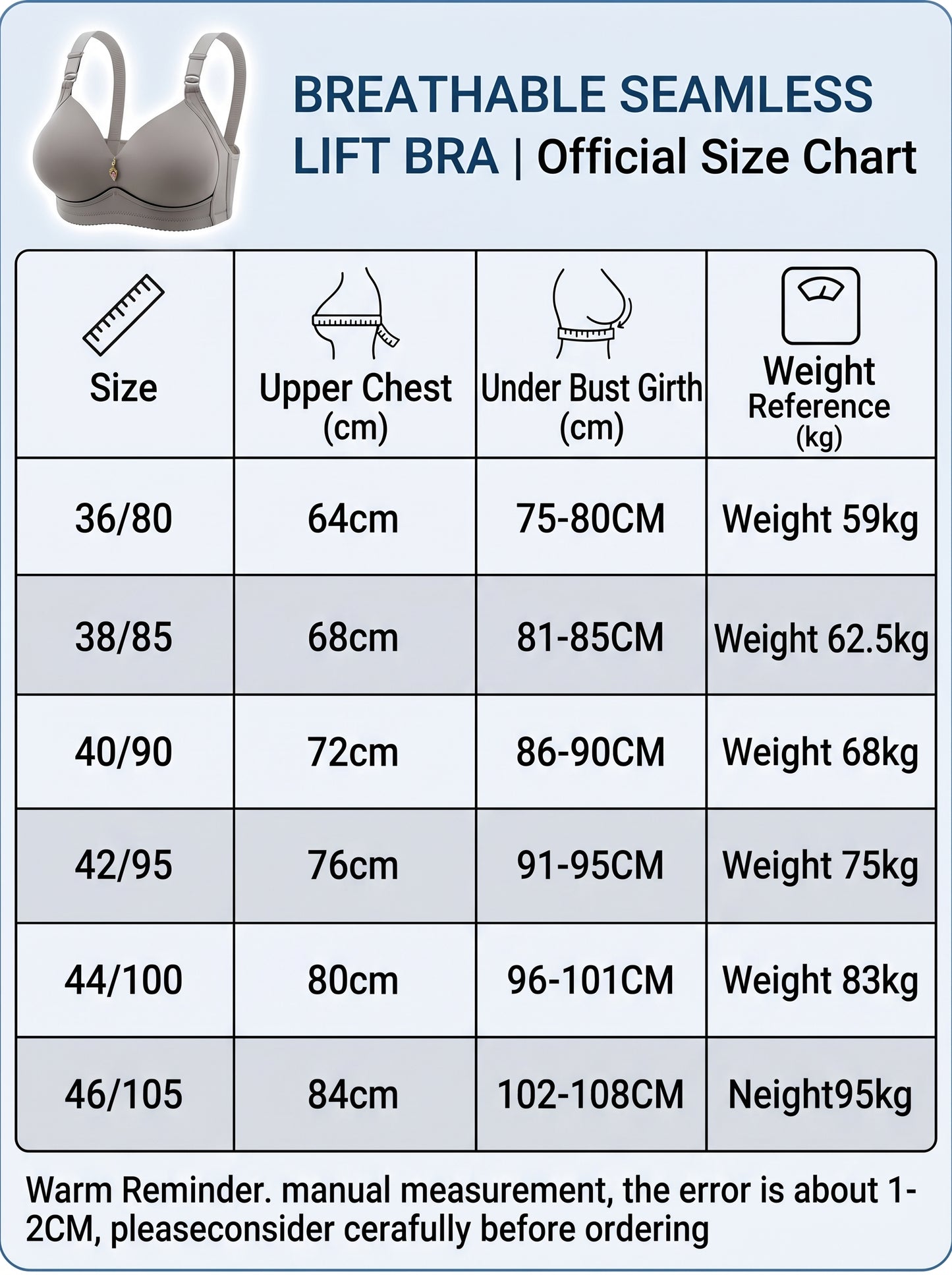 Breathable Seamless Lift Bra