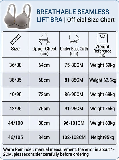 Breathable Seamless Lift Bra