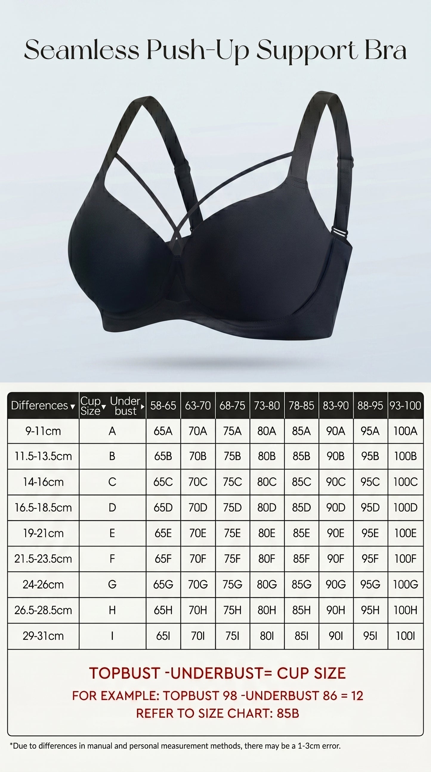 Seamless Push-Up Support Bra