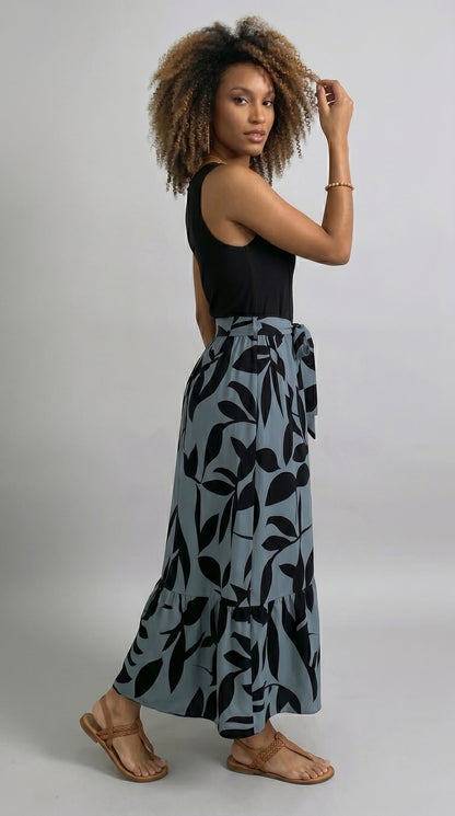 Floral Print Sleeveless Fitted Dress